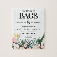 Mariage tropical de destination Enregistrez la dat