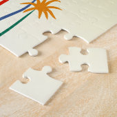 Puzzle Mariage Tropical Enregistrer La Date Invitation (Côté)