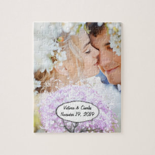 Puzzle Mariage Vintage d'oiseaux de l'arbre de la feuille