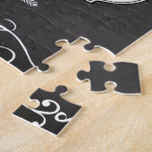 Puzzle Mariages à la typographie sur tableau noir (Côté)