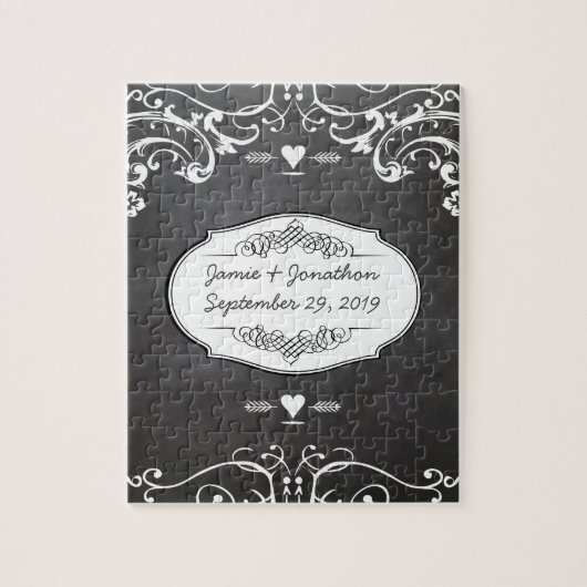 Puzzle Mariages de typographie de tableau noir (Vertical)