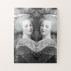Puzzle Marie Antoinette, noire et blanche,