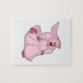 Puzzle Mariée cochon en robe de mariée (Horizontal)