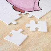 Puzzle Mariée cochon en robe de mariée (Côté)