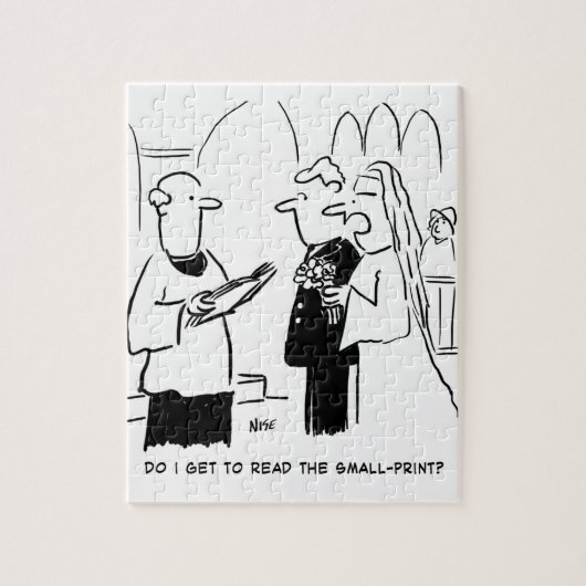 Puzzle Mariée veut vérifier le petit dessin imprimé (Vertical)