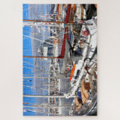 Puzzle Marina de bateaux en bois, Hobart, Tasmanie, Austr (Vertical)