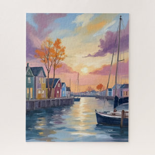 Puzzle Marina pour bateaux Peinture à l'aquarelle de la
