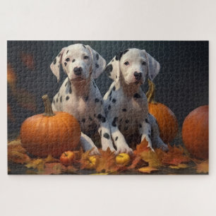 Puzzle Marionnette dalmate Automne Citrouille délice