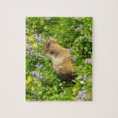 Puzzle Marmot dans le Mont Rainier Fleurs sauvages (Vertical)