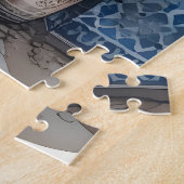 Puzzle Maroc Carreaux Bleus Arc Birthay Cadeau Mariage (Côté)