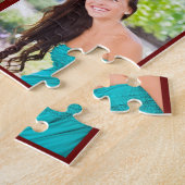 Puzzle Maroon Gold Graduate Photo Collage Graduation Cade (Côté)