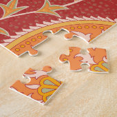 Puzzle Maroon Paisley : Ornement de Concombre Turc. (Côté)