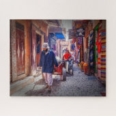 Puzzle Marrakech, Homme tirant la charrette à travers le  (Horizontal)