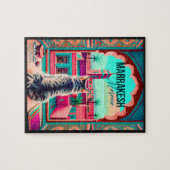 Puzzle Marrakech Maroc Chat Voyage Tourisme Souvenir (Horizontal)