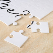 Puzzle Marry Me Heart Couple Photo Collage Script moderne (Côté)