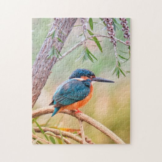 Puzzle Martin-pêcheur été perché sur la branche (Vertical)