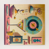 Puzzle Martini lapin atomique Futuriste du milieu du sièc (Horizontal)