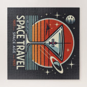 Puzzle Martini Space Travel 1957 Space Age Logo (Horizontal)