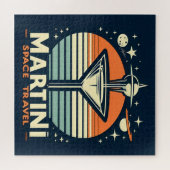 Puzzle Martini Space Travel Lift Off Logo (Horizontal)