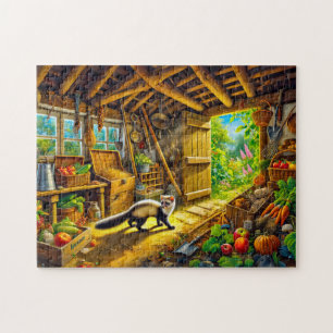 Puzzle Martre explorant la vieille remise