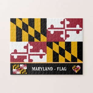 Puzzle Maryland Flag & Maryland State USA /America