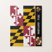 Puzzle Maryland Flag & Maryland State USA /America (Vertical)
