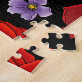 Puzzle Mascarade rouge verte vénitienne (Côté)