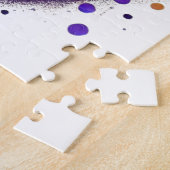 Puzzle Masque Mardi Gras jaune violet (Côté)