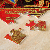 Puzzle Masque tribal collage coloré (Côté)