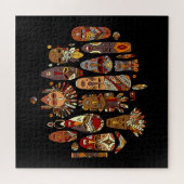 Puzzle Masque tribal Croquis ethniques (Horizontal)