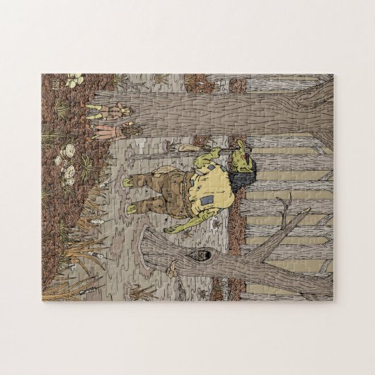 Puzzle Masquer le troll de fond d'âne (Horizontal)