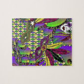 Puzzle Masques à plumes de Mardi Gras psychédéliques (Horizontal)
