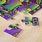 Puzzle Masques à plumes de Mardi Gras psychédéliques (Côté)