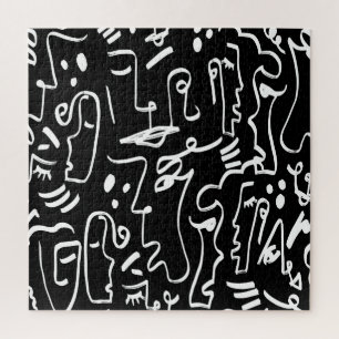 Puzzle Masques de faces Abstraites : Motif géométrique