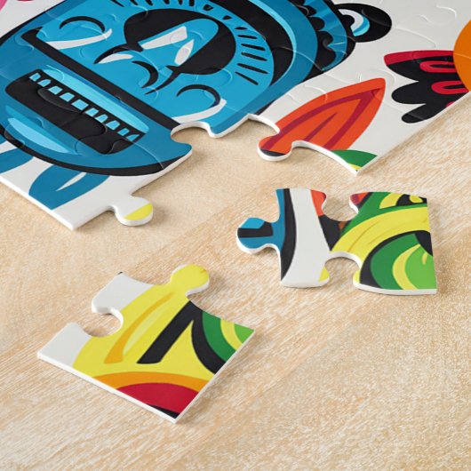 Puzzle Masques de Tiki Tropical Whimsical (Côté)