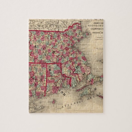 Puzzle Massachusetts, Connecticut et Rhode Island (Vertical)
