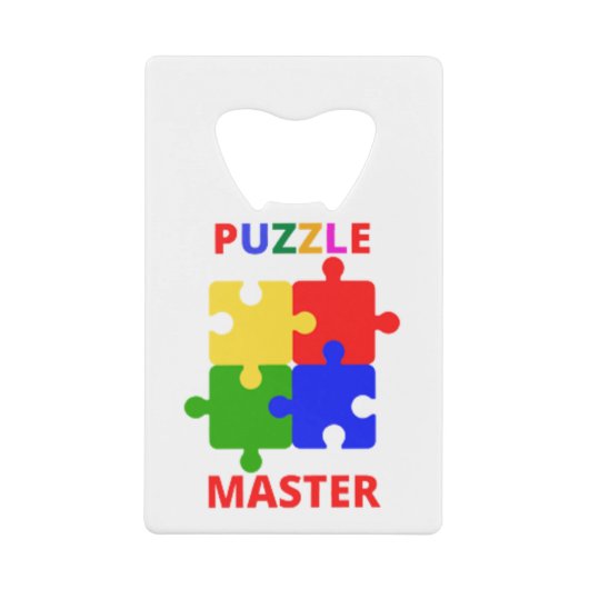 Puzzle Master Kredietkaart Flessenopener (Voorkant)