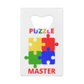 Puzzle Master Kredietkaart Flessenopener (Achterkant)