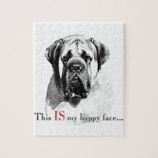 Puzzle Mastiff Joyeux visage (Vertical)