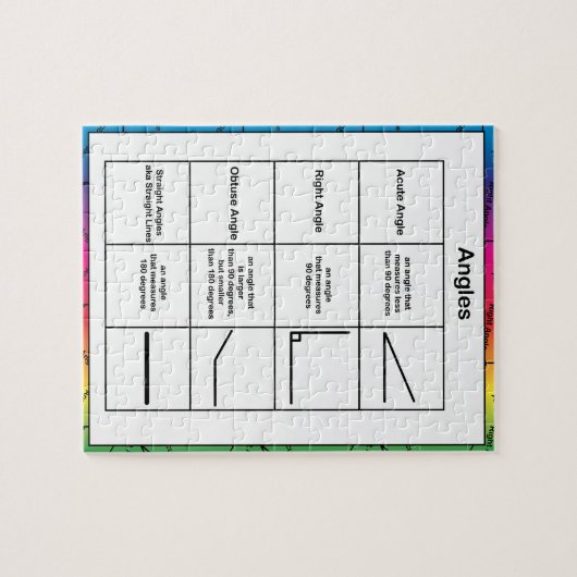 Puzzle Math Angles Géométrie Arc-en-ciel Arrière - plan (Horizontal)