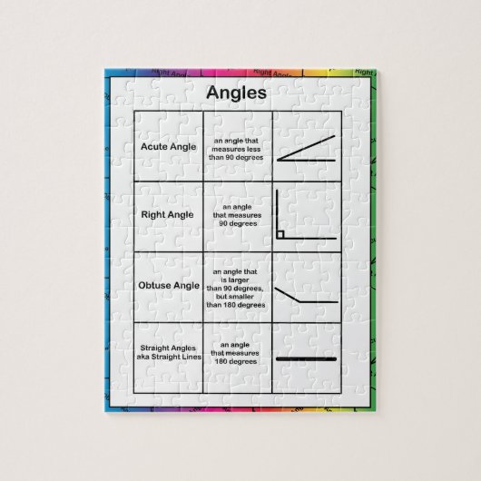 Puzzle Math Angles Géométrie Arc-en-ciel Arrière - plan (Vertical)