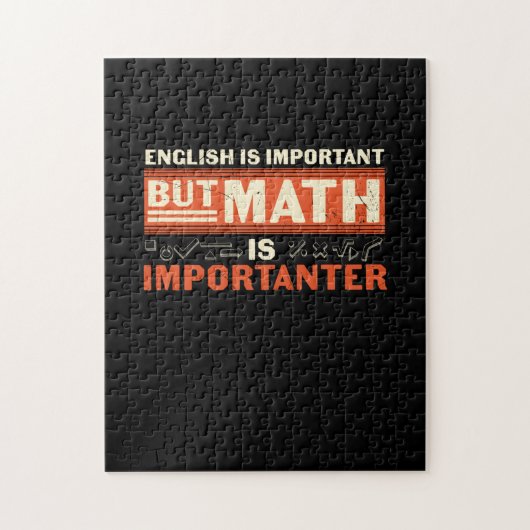 Puzzle Math Enseignant Math Math est important (Vertical)