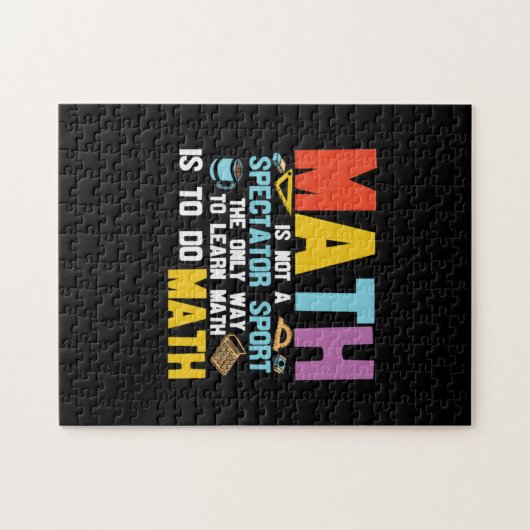Puzzle Math Enseignant Math Math N'Est Pas Un Spectateur  (Horizontal)