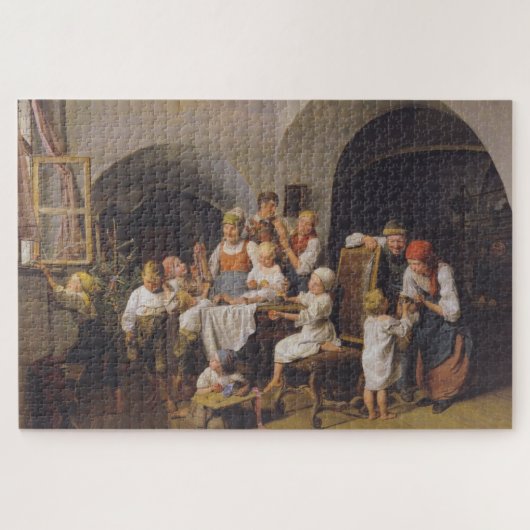 Puzzle Matin de Noël (par Ferdinand Georg Waldmüller) (Horizontal)