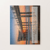 Puzzle Matthieu 11:28 Ocean Sunset Pier (Vertical)
