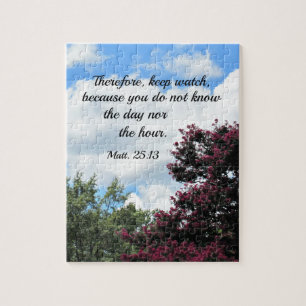 Puzzle Matthieu 25:13 Donc, observez, parce que vous