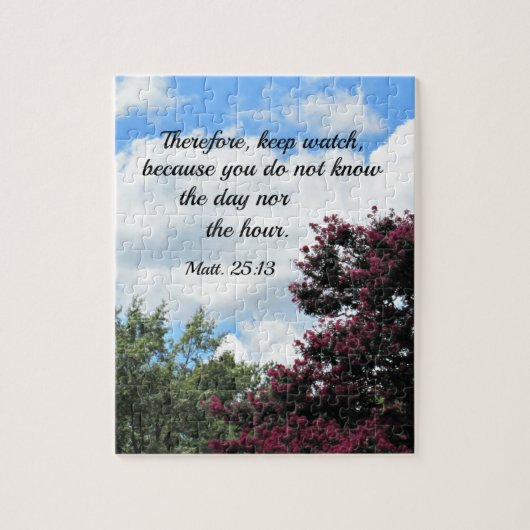Puzzle Matthieu 25:13 Donc, observez, parce que vous (Vertical)