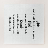 Puzzle Matthieu 7:7 Verse biblique méditative (Horizontal)