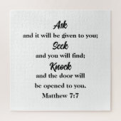 Puzzle Matthieu 7:7 Verse biblique méditative (Vertical)