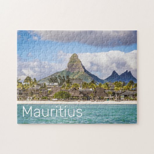 Puzzle Maurice Océan Indien Flic En flac Plage Souvenir (Horizontal)